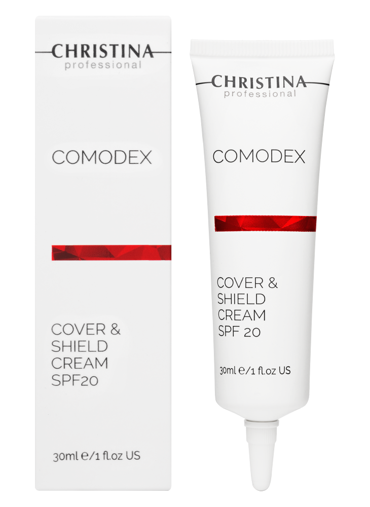 Comodex Cover & Shield Cream SPF 20 - Защитный крем с тоном SPF 20, 30 мл — изображение 3