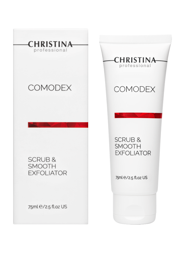 COMODEX - Scrub & Smooth Exfoliator - Скраб-эксфолиатор для лица, 75мл.